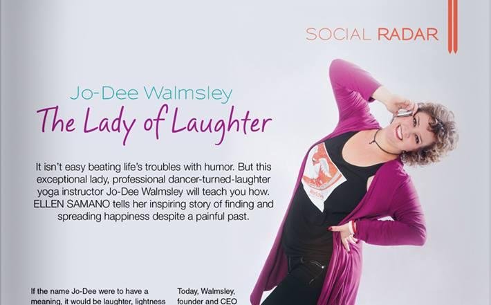 Social Radar magazine feature, "The Lady of Laughter", a profile of Jo-Dee Walmsley