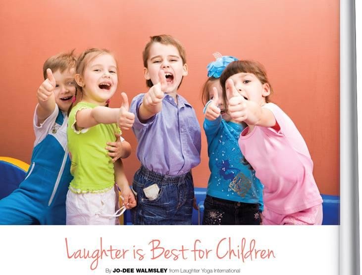YogaLife magazine article by Jo-Dee Walmsley, "Laughter Is Best for Children"
